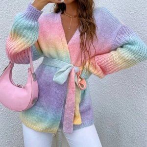 Rainbow Ombre Cardigan